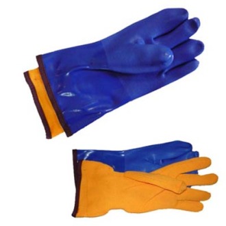 Перчатки с двойным покрытием из маслостойкого морозоустойчивого ПВХ SHOWA