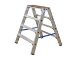 STABILO Professional Двухсторонняя лестница-стремянка с деревянной площадкой