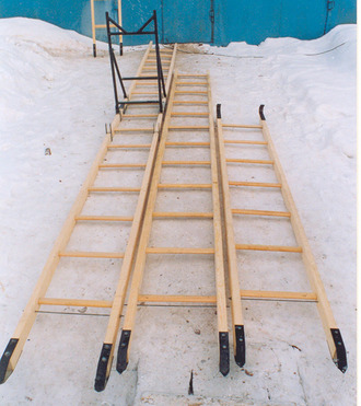 Лестница универсальная деревянная двухзвенная ЛУД-7